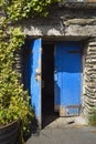 New Zealand Arrowtown cityscape wood blue door