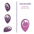 New Zealand Auckland 3D vector logo