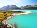 New Zealand, Beautiful Lake and Mountains Landscape