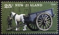 NEW ZEALAND - CIRCA 1976: Farm Vehicles, One-horse cart, circa 1976