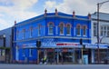 New Zealand, Cityscape of blue faÃÂ§ade in Invercargill