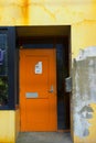 New Zealand, Cityscape of wood door and faÃÂ§ade in Invercargill