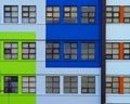 New Zealand, Cityscape of windows colors and faÃÂ§ade in Invercargill