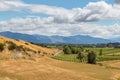 New Zealand countryside with vineyards and grassy hills Royalty Free Stock Photo