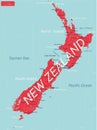 New Zealand detailed editable map