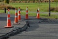 New Zealand Earthquake damage road cracks