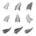 New Zealand Fern Leaf Tattoo and Logo with Maori Style Koru Design Royalty Free Stock Photo