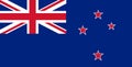 New Zealand flag vector.Illustration of New Zealand flag