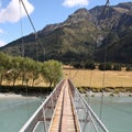 New Zealand footbridge Royalty Free Stock Photo