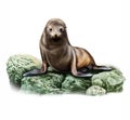 New Zealand fur seals Arctocephalus forsteri Royalty Free Stock Photo