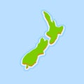 New Zealand. Green Island in Polynesia.