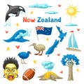 New Zealand icons set.