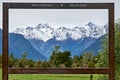 New Zealand. Lake Matheson Walk. South island. Aoraki Mount Cook and Mount Tasman