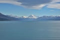 New Zealand, Lake Pukaki and Mount Cook.
