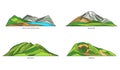 New Zealand landmarks, parks and mountains set