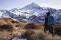 New Zealand landscape on Avalanche Peak - Scotts Track. Walking and hiking in Arthurs Pass, South Island of New Zealand