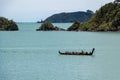 New Zealand Maori Waka In Bay Of Islands Royalty Free Stock Photo