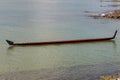 New Zealand Maori Waka Long Canoe On Waitangi Day