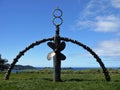 New Zealand: Matauri Bay Rainbow Warrior memorial Royalty Free Stock Photo