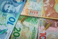 New Zealand. Money / dollar / various denomination Royalty Free Stock Photo