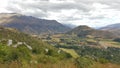 New Zealand mountains and plain grass field Royalty Free Stock Photo