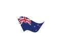 New Zealand national flag country emblem state symbol Royalty Free Stock Photo