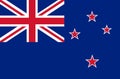 New Zealand national flag, official flag of New Zealand accurate colors