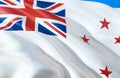 New Zealand Naval ensign flag. 3D Waving flag design. The national symbol of New Zealand Naval ensign, 3D rendering. The national