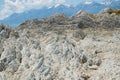 New Zealand Panakaiki rock close up new Tasman glacier Royalty Free Stock Photo