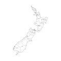 New Zealand political map of administrative divisions