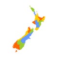 New Zealand political map of administrative divisions