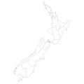 New Zealand political map of administrative divisions