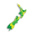 New Zealand political map of administrative divisions