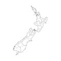 New Zealand political map of administrative divisions