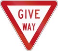 New Zealand road sign R2-2 - Give Way