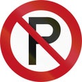 New Zealand road sign RP-1 - No parking Royalty Free Stock Photo