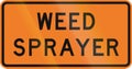 New Zealand road sign - Weed sprayer