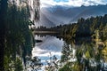 New Zealand\'s Southern Alps reflected in Lake Matheson Royalty Free Stock Photo