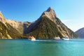 New Zealand, Scenic Fjord Landscape, Milford Sound Royalty Free Stock Photo