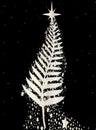 New Zealand SIlver Fern Christmas Tree Royalty Free Stock Photo