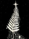 New Zealand SIlver Fern Christmas Tree Royalty Free Stock Photo