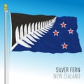 New Zealand, silver fern flag, alternative of the official flag