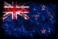 New Zealand smoke flag on a black background