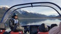 Jetboat tour guide introduce the stunning landscape of dart river