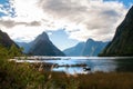 New Zealand South Island, Mitre Peak Milford Sound Fiordland Royalty Free Stock Photo