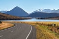 New Zealand. Southern Alps. Driving to Arthur Pass on State Highway 73. Lake Pearson