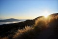 New Zealand, sunrise on Tongariro Alpine Crossing. Royalty Free Stock Photo