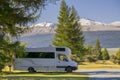 NEW ZEALAND 16TH APRIL 2014; Caravan at campsites South Island, New Zealand Royalty Free Stock Photo