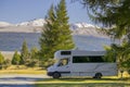 NEW ZEALAND 16TH APRIL 2014; Caravan at campsites South Island, New Zealand Royalty Free Stock Photo