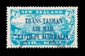 A 1934 New Zealand trans-Tasman air mail stamp